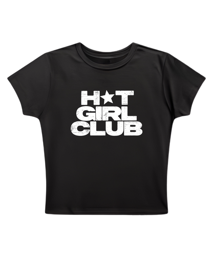 HOT GIRL CLUB - Black Baby Tee