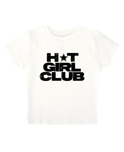 HOT GIRL CLUB - White Baby Tee