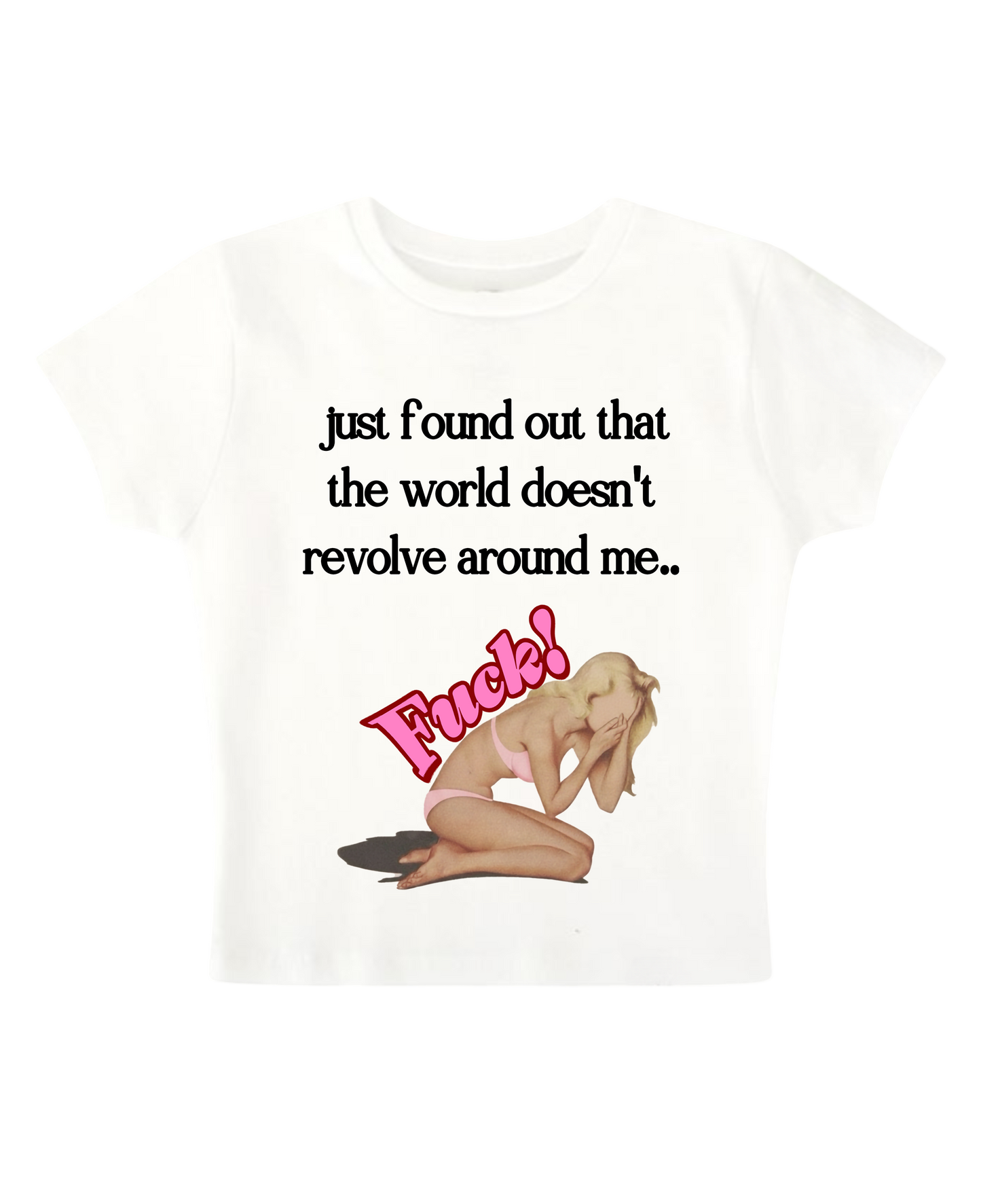 Silly Me - White Baby Tee