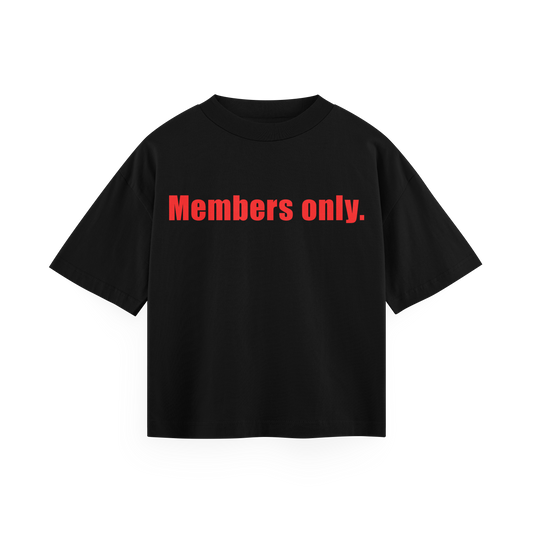 Members only - Black Oversized Tee