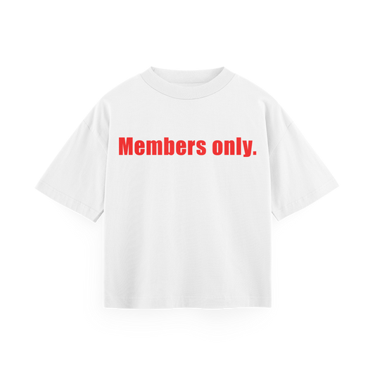 Members only - White Oversized Tee