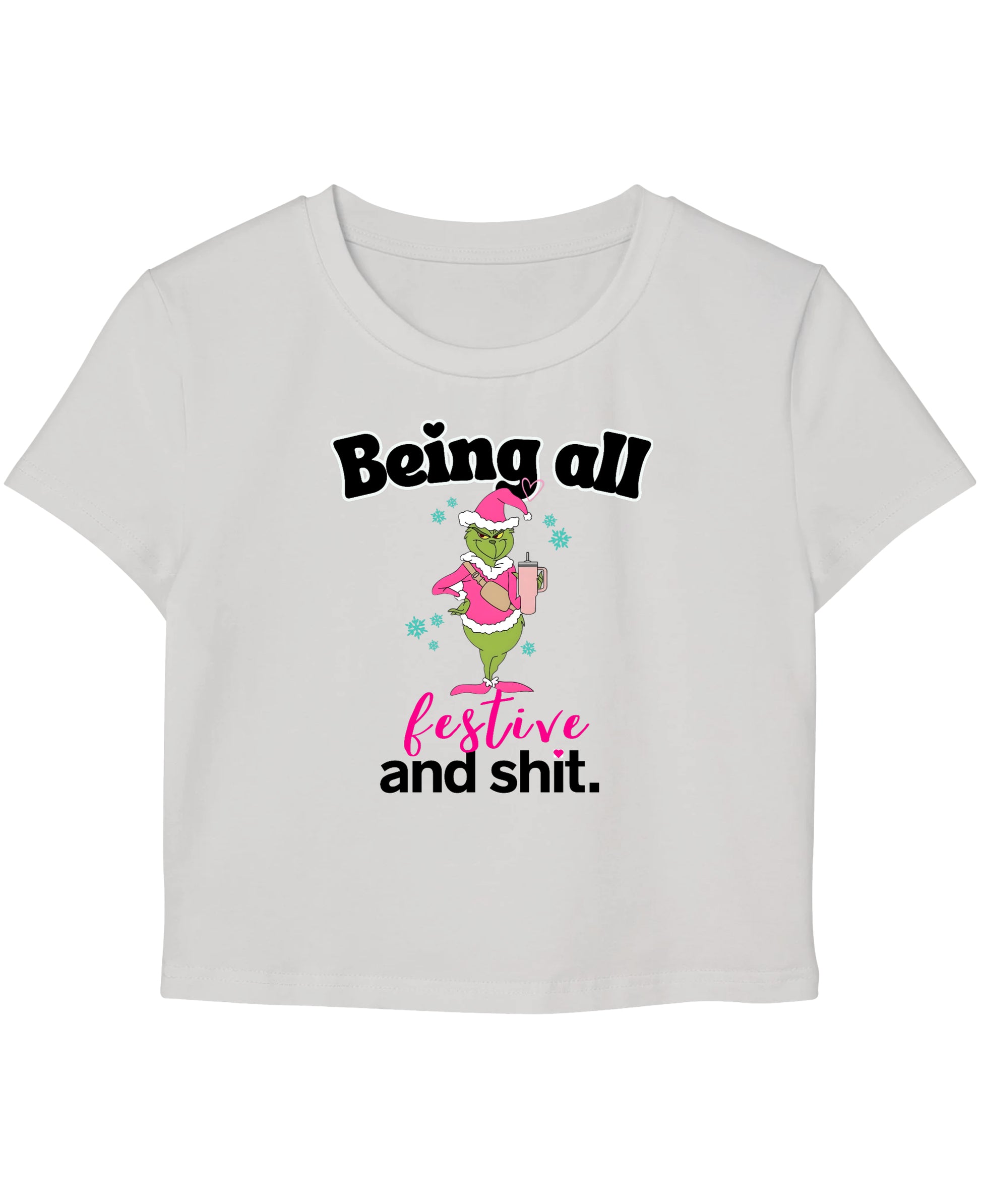 White Baby Tee Front Design