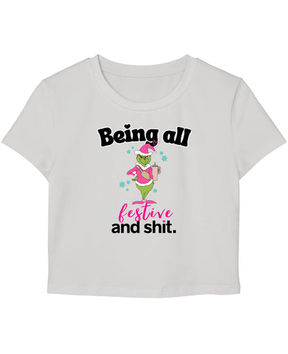 White Baby Tee Front Design