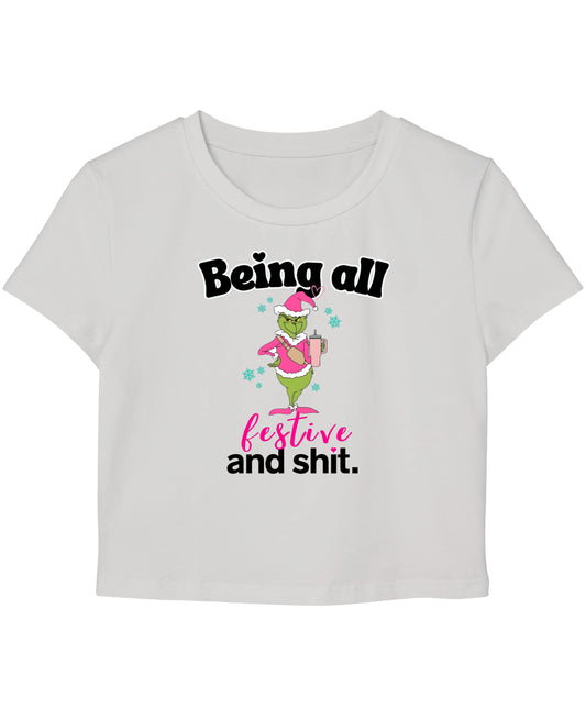 White Baby Tee Front Design