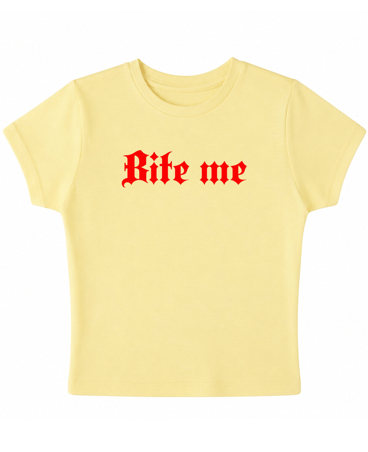 Butter Yellow Baby Tee Front Design
