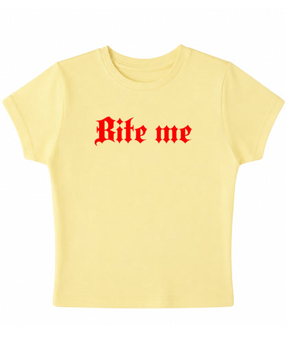 Butter Yellow Baby Tee Front Design