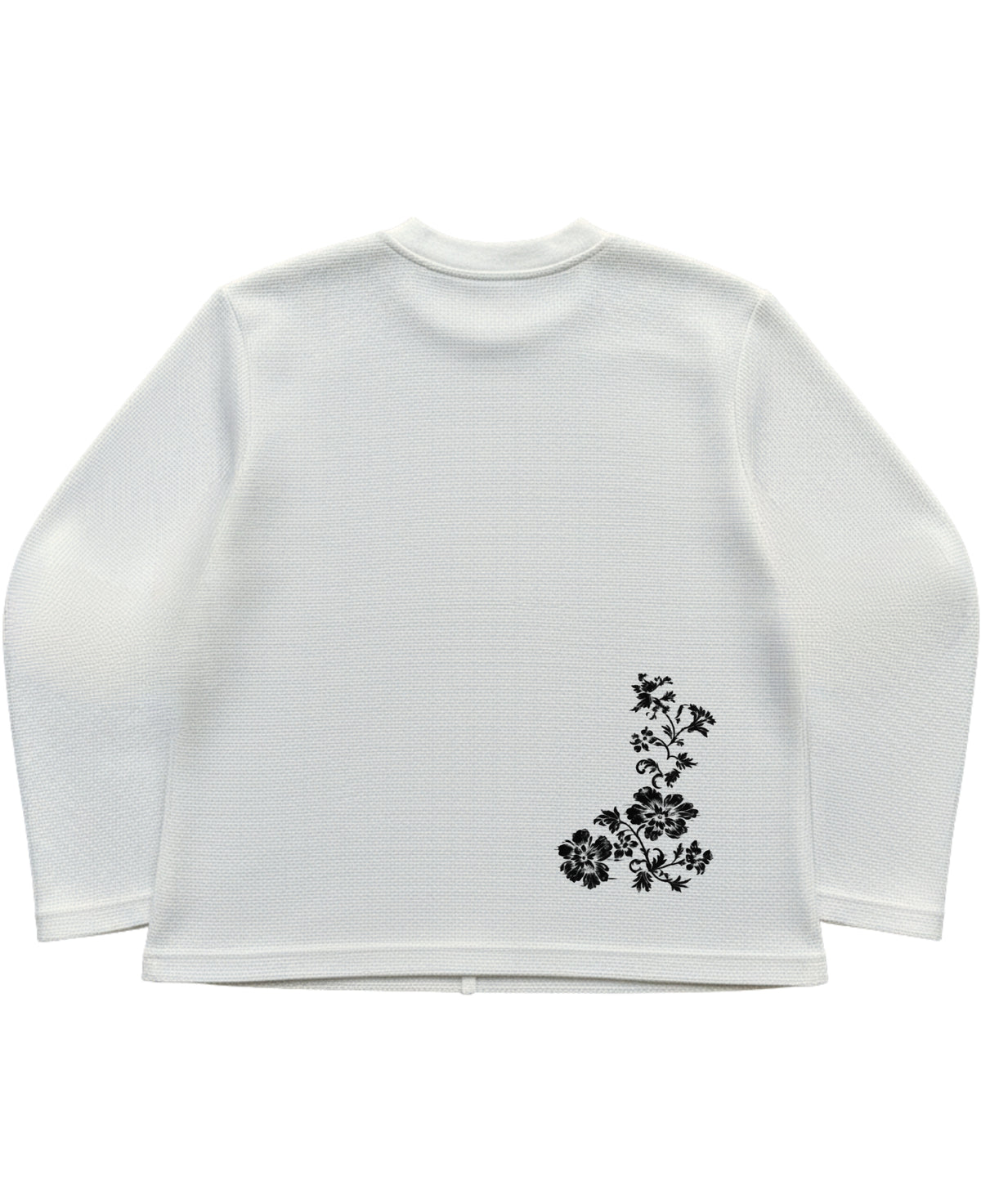 Off-white waffle knit oversized full-sleeve Back Design