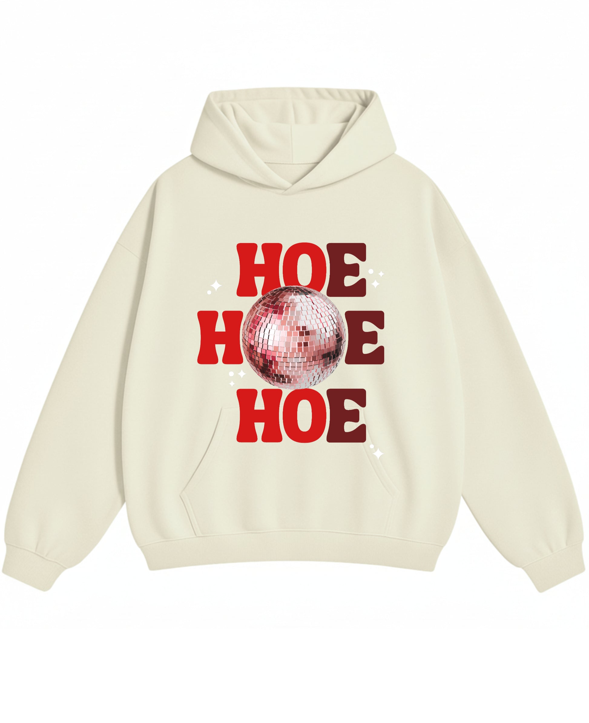 Cream Oversized Hoodie Front Design