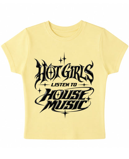 Butter Yellow Baby Tee Front Design