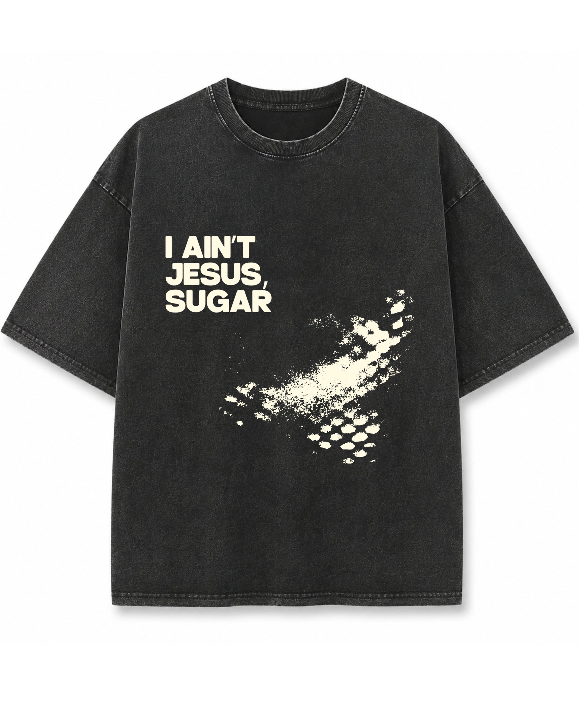 Vintage Fade Wash Oversized T-shirt Front Design