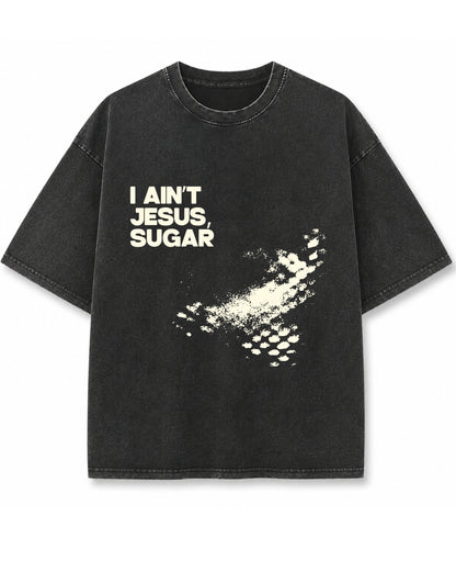 Vintage Fade Wash Oversized T-shirt Front Design