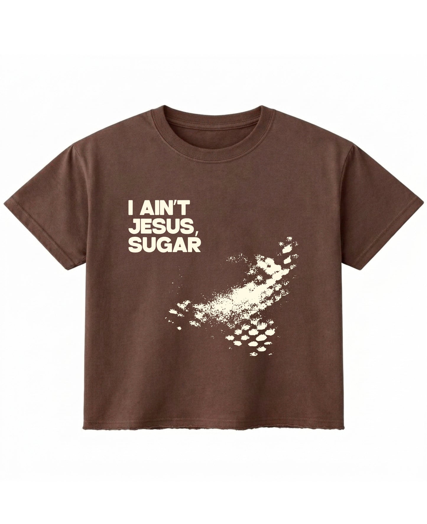 Brown Boxy Fit T-shirt Front Design