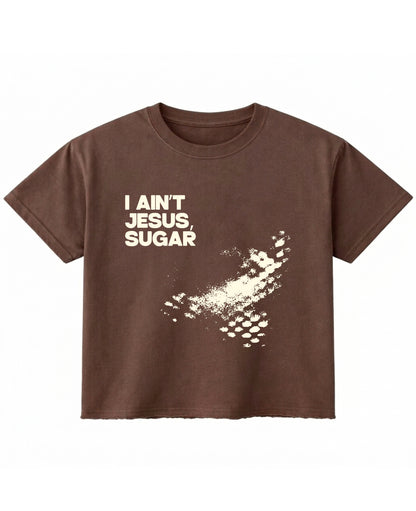 Brown Boxy Fit T-shirt Front Design