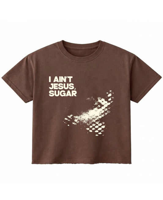 Brown Boxy Fit T-shirt Front Design