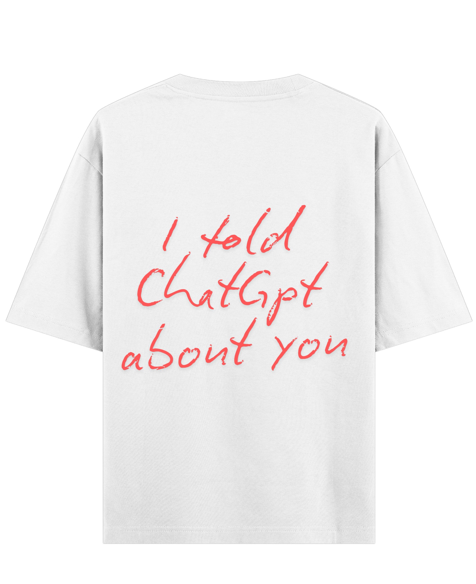 White Oversized T-shirt Back Design