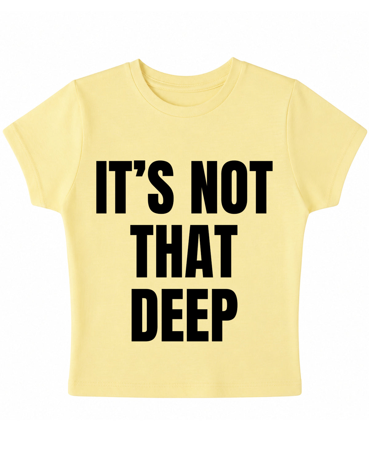 Butter Yellow Baby Tee Front Design
