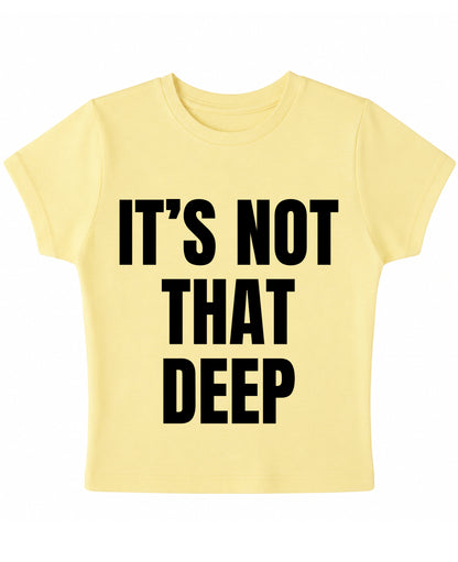 Butter Yellow Baby Tee Front Design