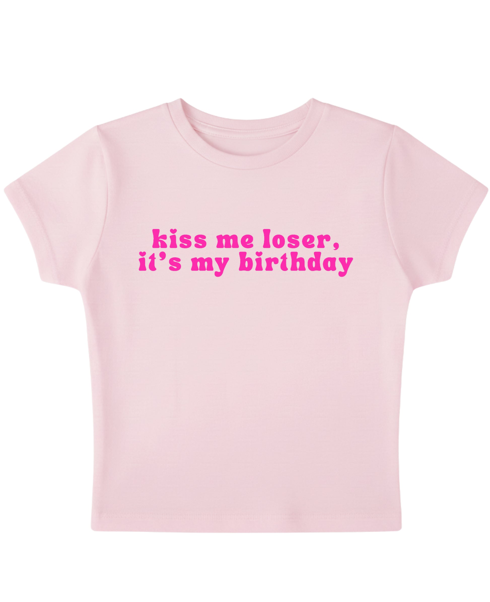 Baby Pink Baby Tee Front Design