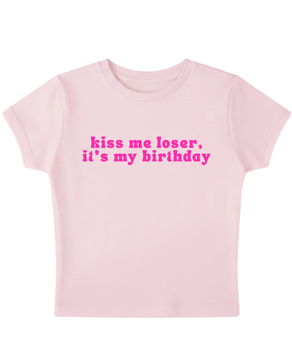 Baby Pink Baby Tee Front Design