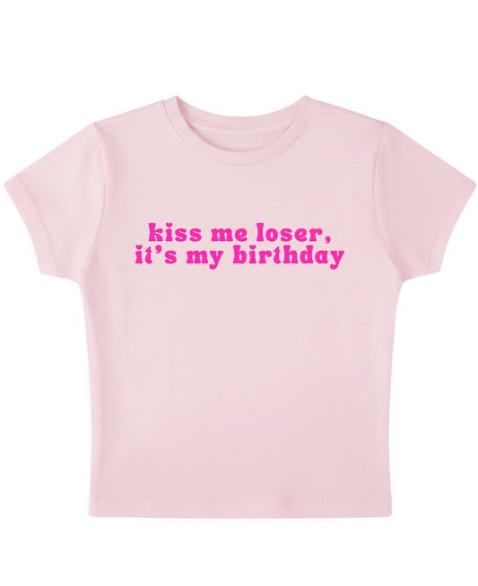 Baby Pink Baby Tee Front Design