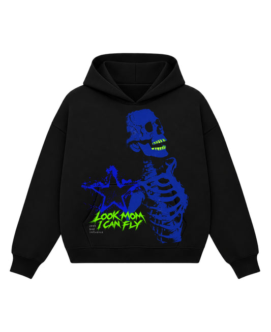 Black Boxy Hoodie Front Design