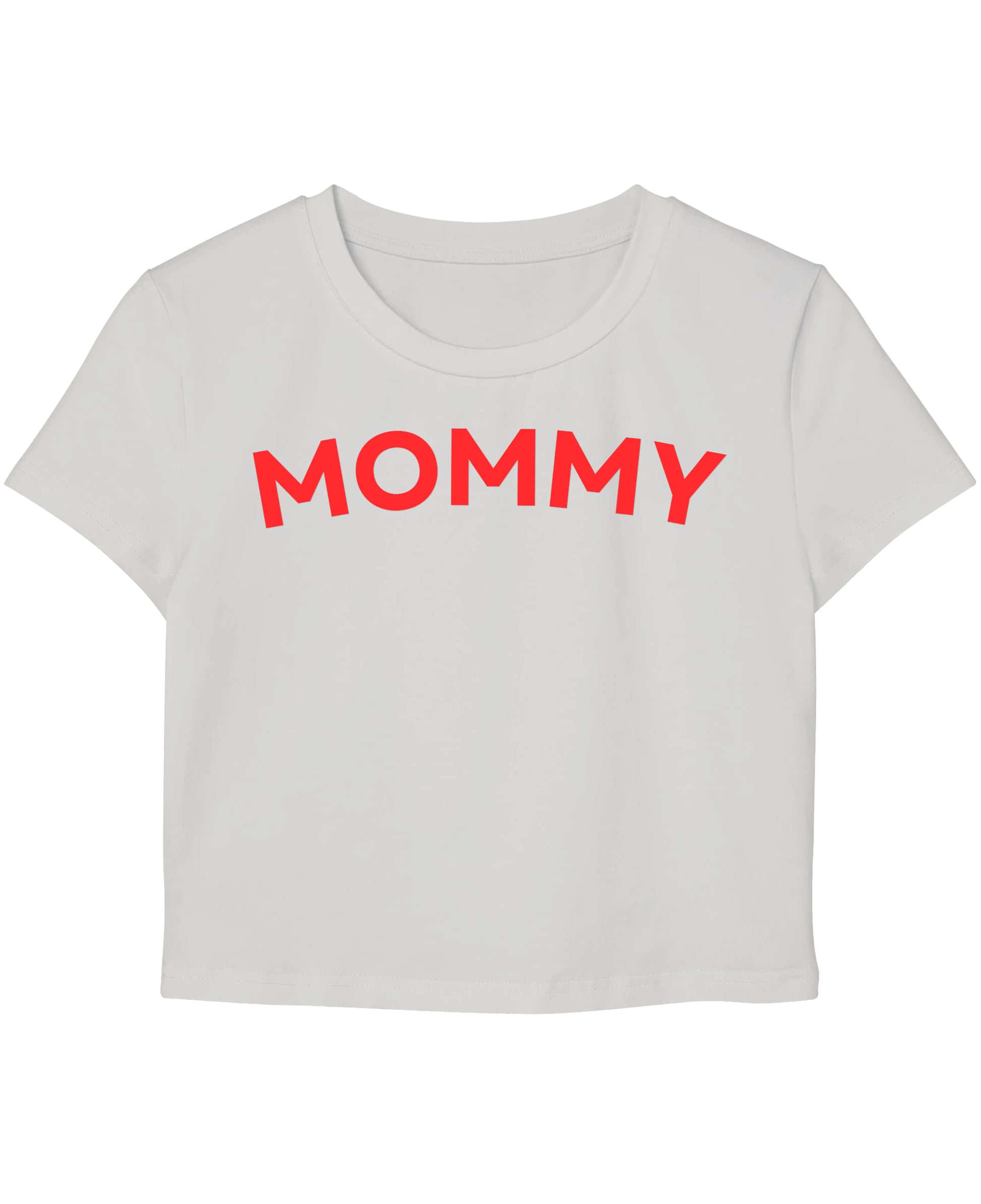 White Baby Tee Front Design