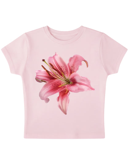 Baby Pink Baby Tee Front Design