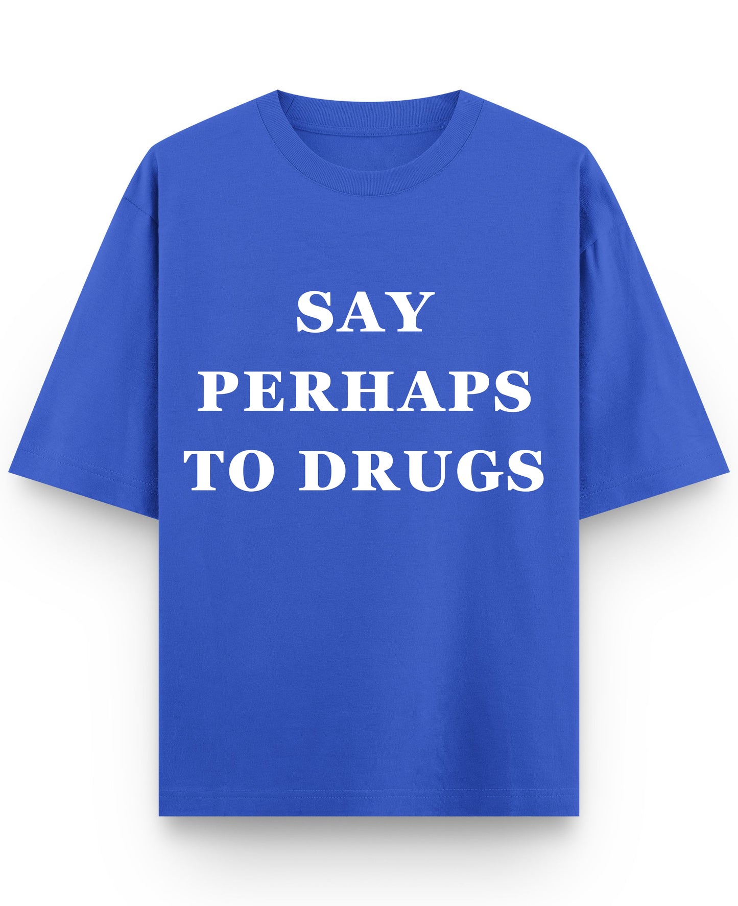 Royal Blue Oversized T-Shirt Front Design