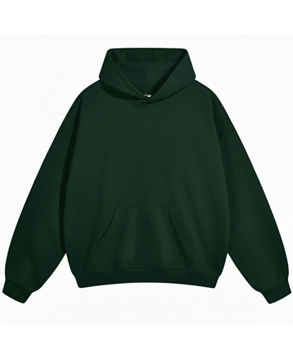Bottle Green Oversized Hoodie Front Design
