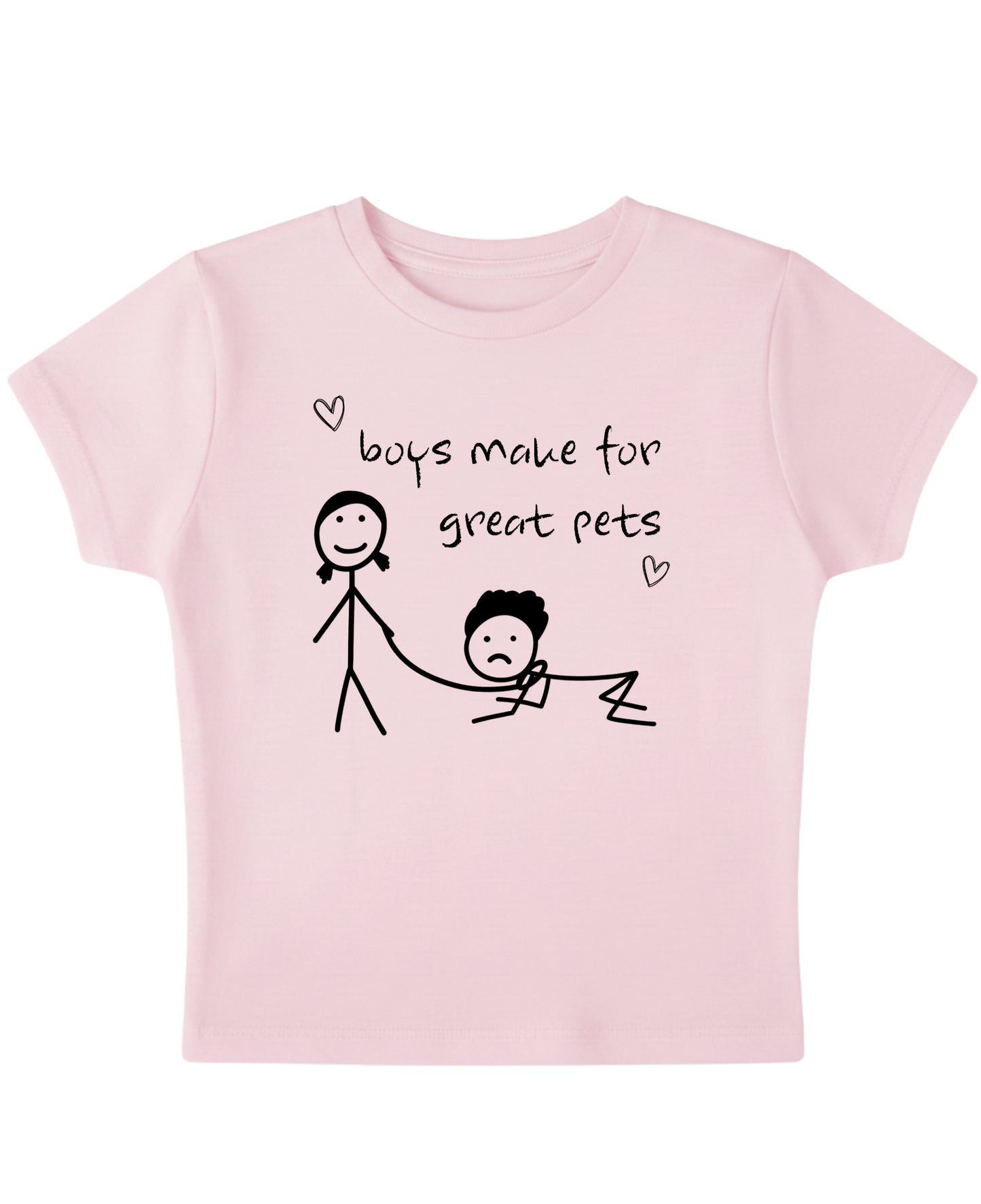 Baby Pink Baby Tee Front Design