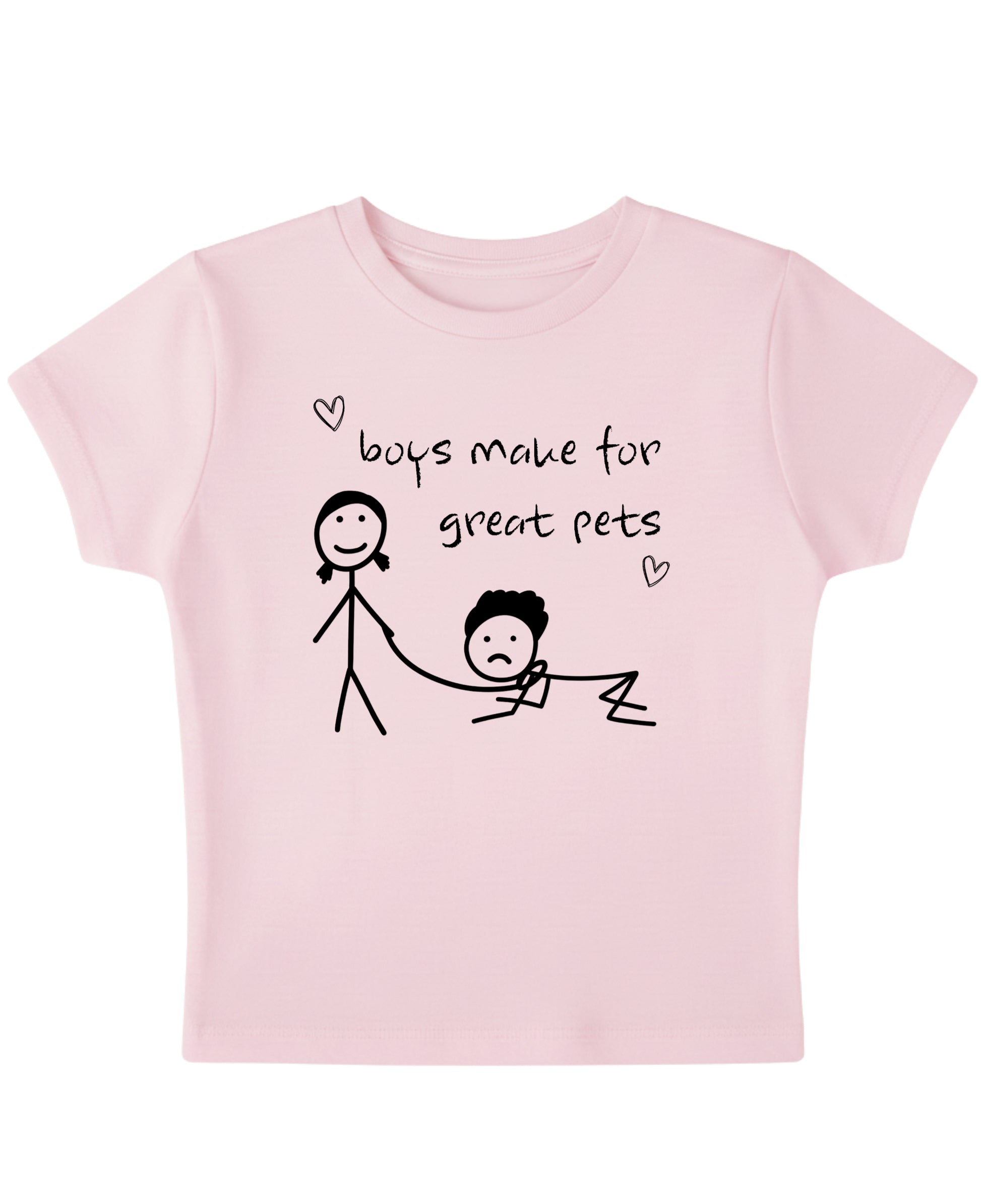 Baby Pink Baby Tee Front Design