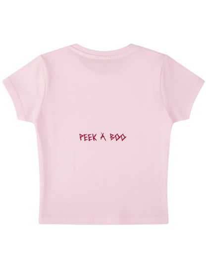 Baby Pink Baby Tee Back Design