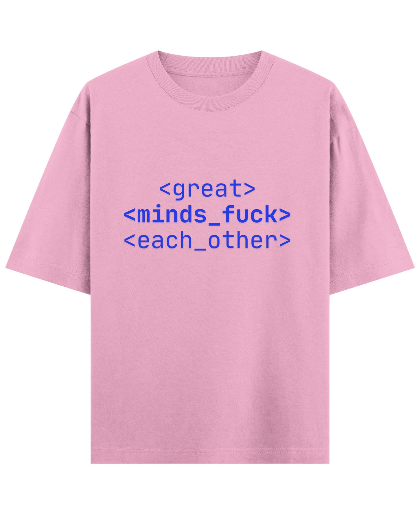 Baby Pink Oversized T-Shirt Front Design
