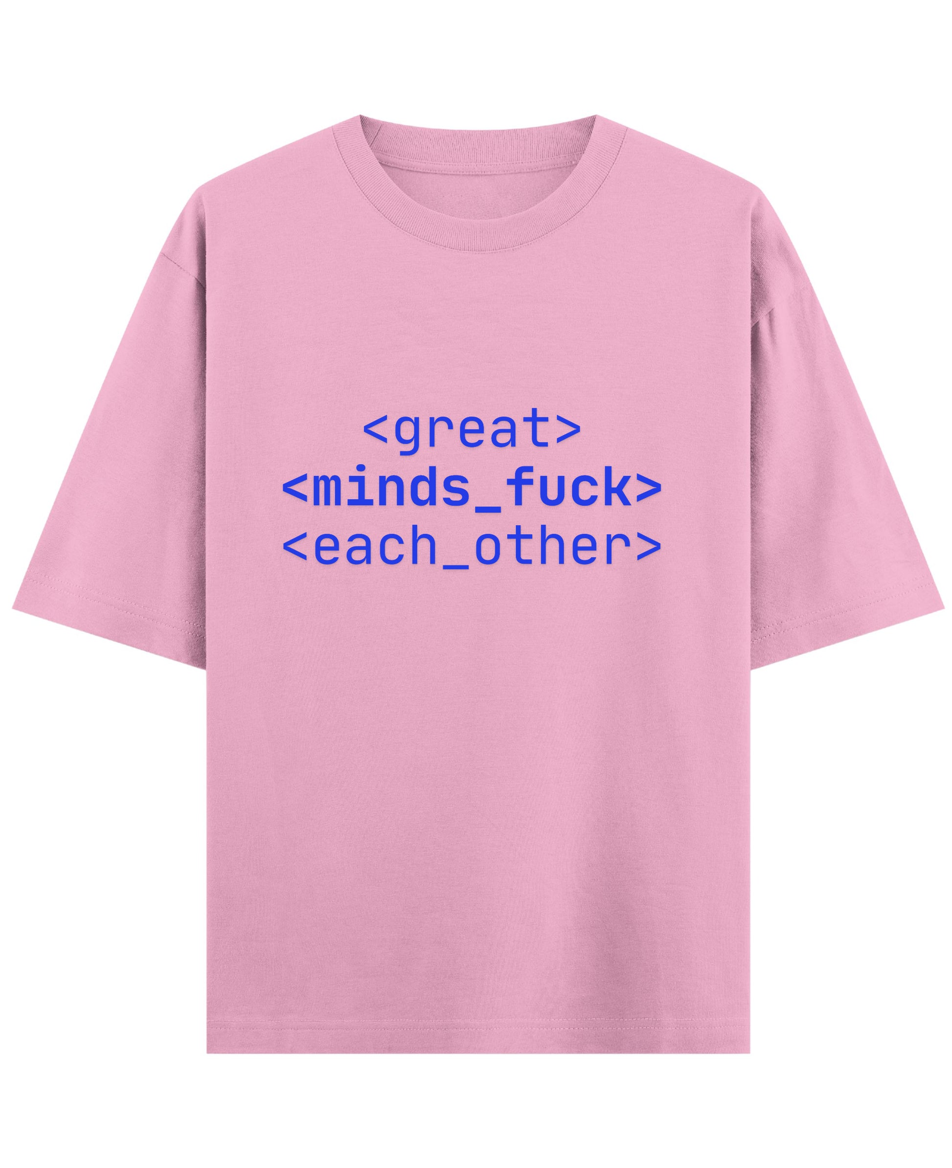Baby Pink Oversized T-Shirt Front Design