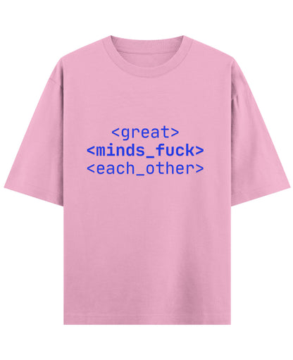 Baby Pink Oversized T-Shirt Front Design
