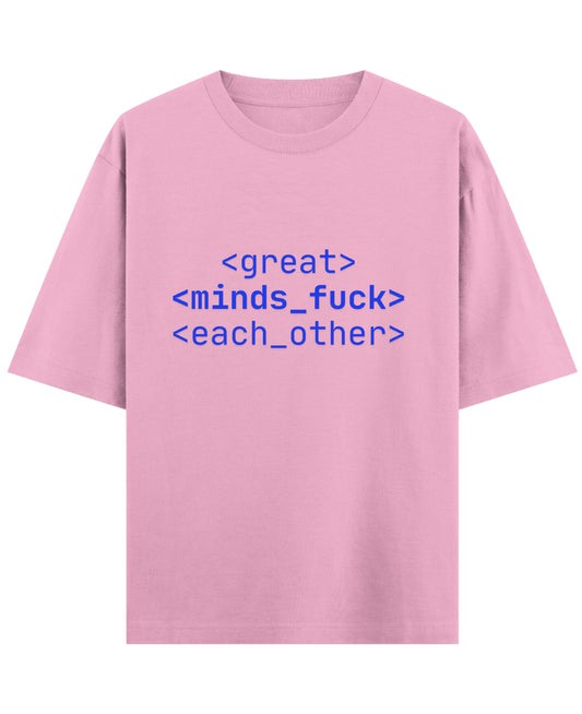 Baby Pink Oversized T-Shirt Front Design