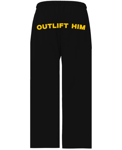 Black Baggy Fit Sweatpants Back Design
