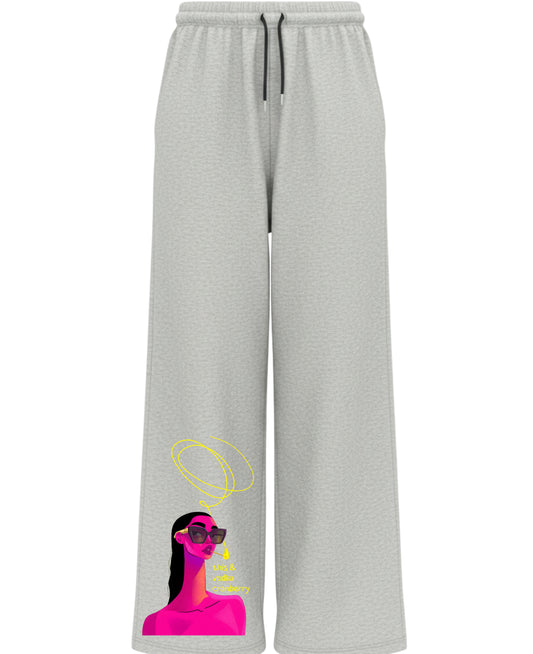 Grey Cotton Joggers Front Design