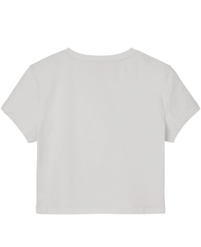 White Baby Tee Back Design