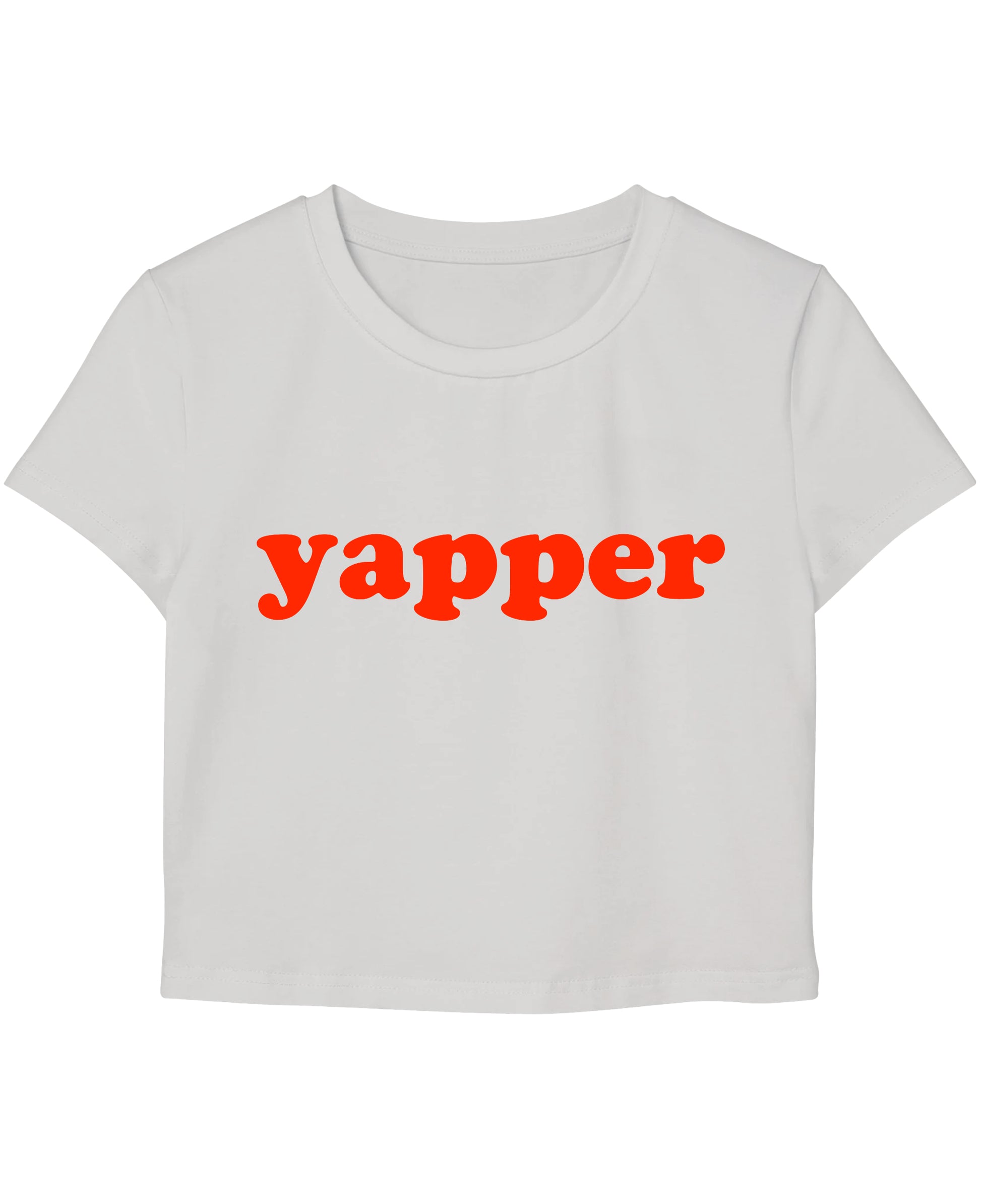 White Baby Tee Front Design