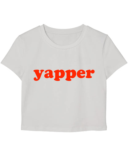 White Baby Tee Front Design