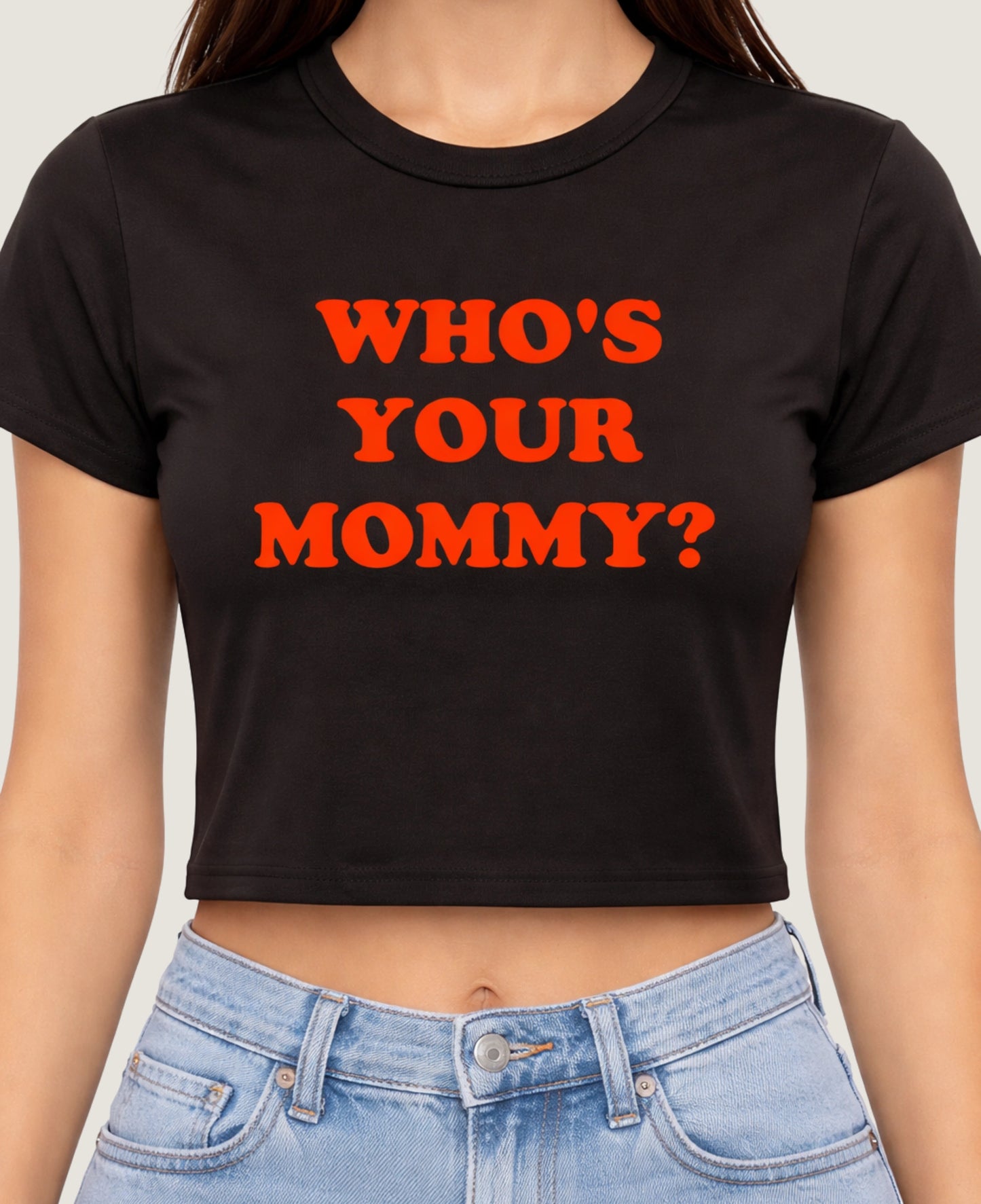 WHO'S YOUR MOMMY BABY TEE (BLACK)