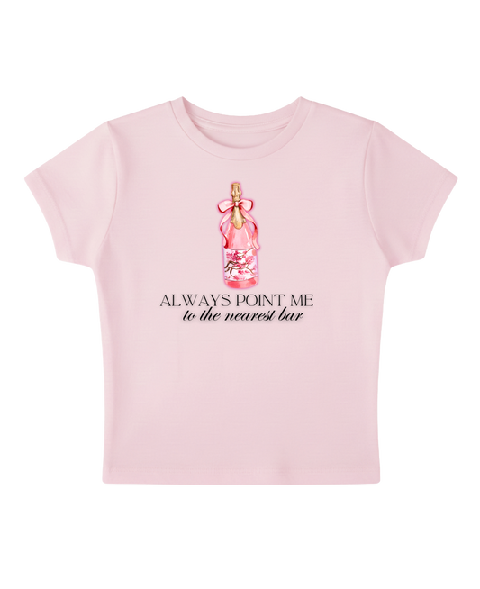 NEAREST BAR BABY TEE (PINK)