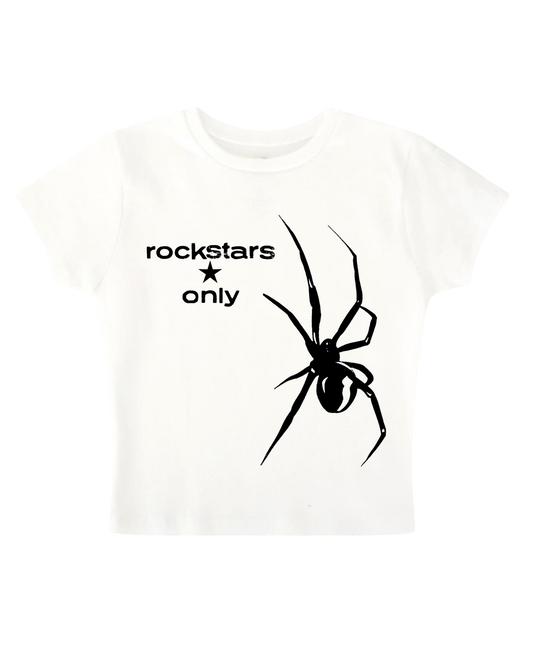 Rockstars Only White Baby Tee