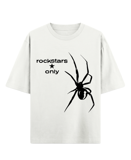 rockstars only - Off White Oversized Tee (French Terry)